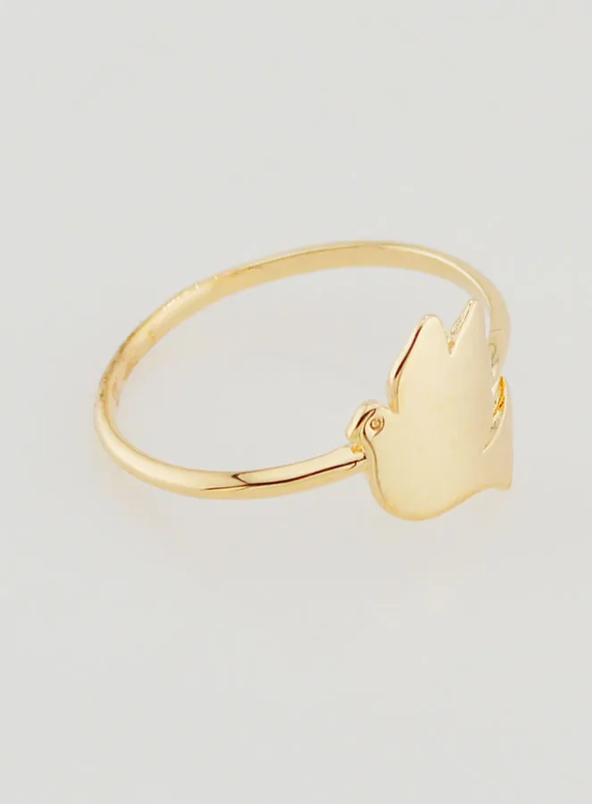 Gold-Plated Dove of Peace Ring - Size 56 (pic 3)