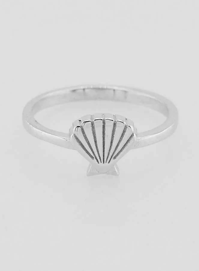 Silver Ring Scallop Shell Saint James of Compostela - Size 54 (pic 1)