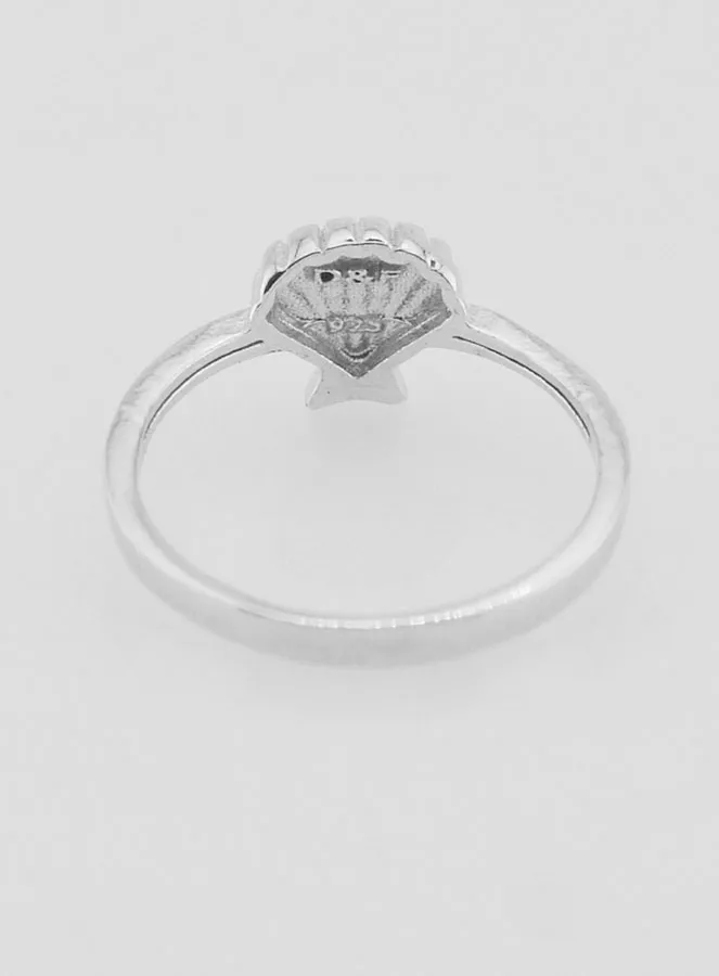 Silver Ring Scallop Shell Saint James of Compostela - Size 54 (pic 4)