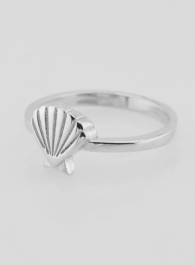 Silver Ring Scallop Shell Saint James of Compostela - Size 50 (pic 2)
