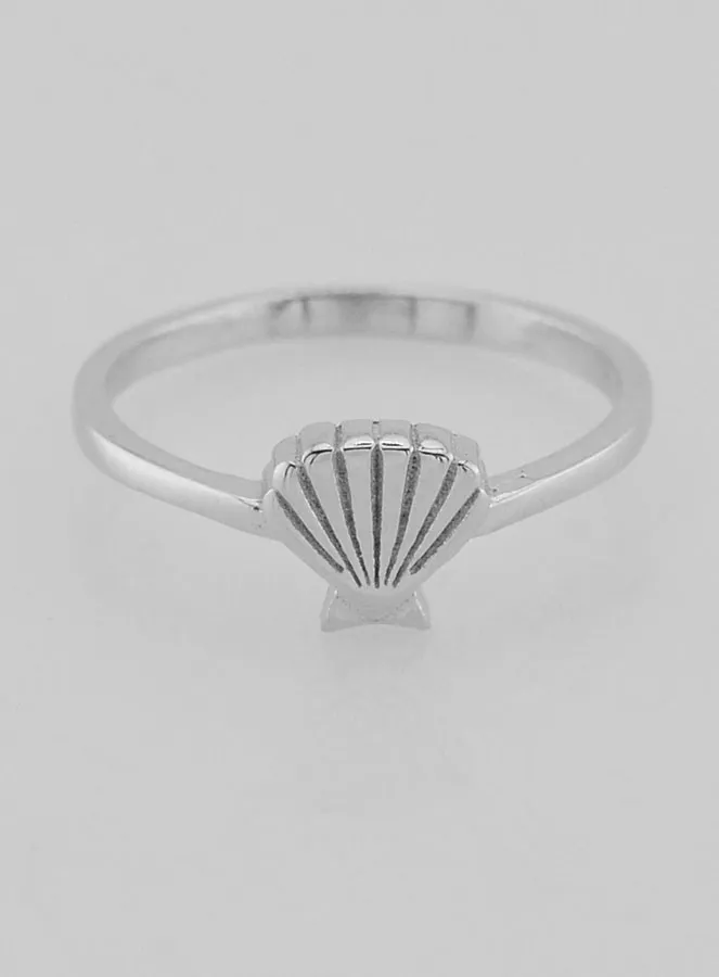 Silver Ring St. James's Shell - Size 60 (pic 1)