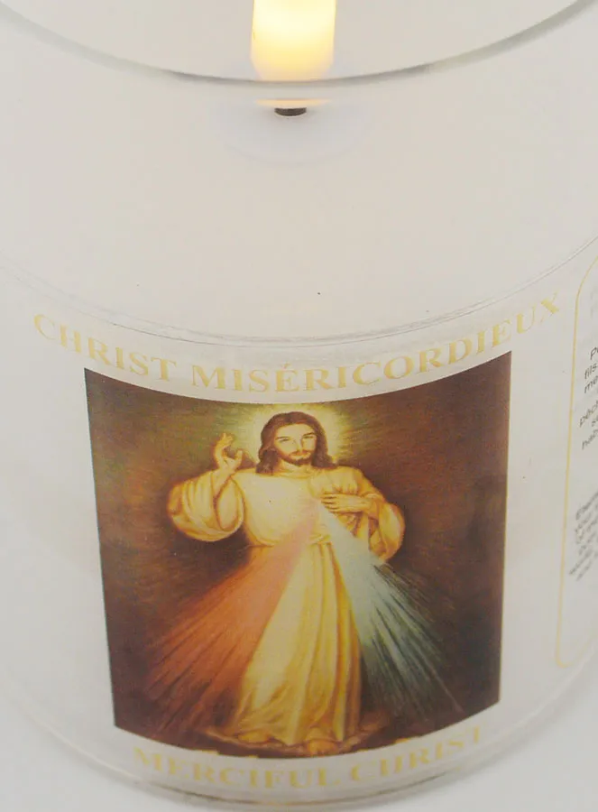 LED Votive Candle - Prayer Merciful Jesus (pic 4)