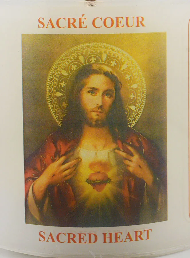 Battery-Operated Church Candle - Sacred Heart of Jesus (pic 3)