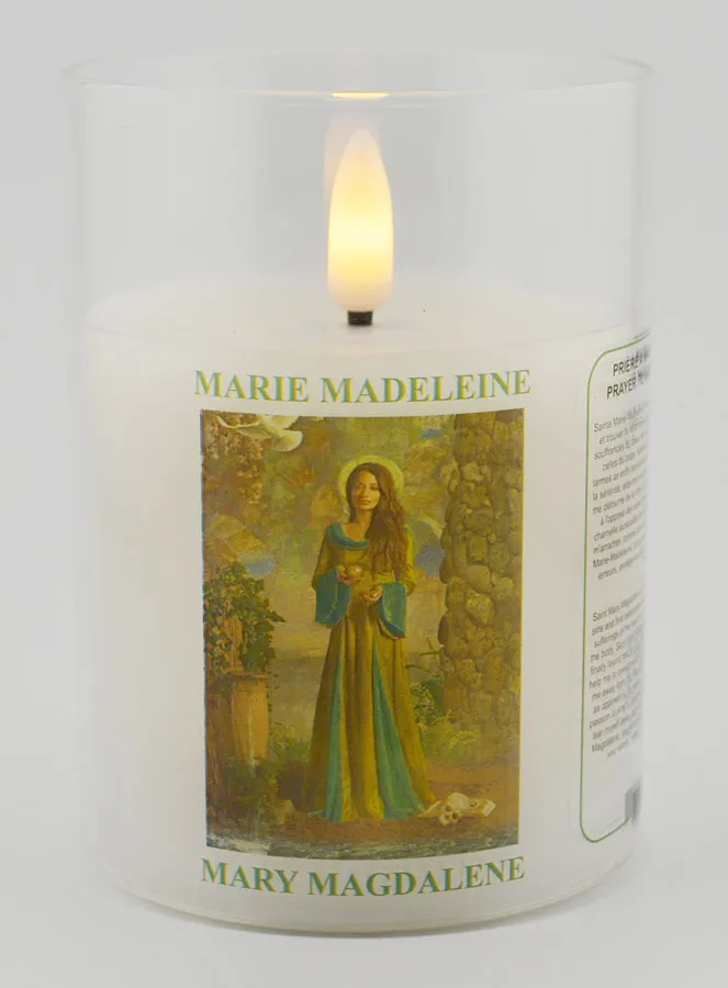 LED Votive Candle - Prière à Sainte Marie Madeleine (pic 1)