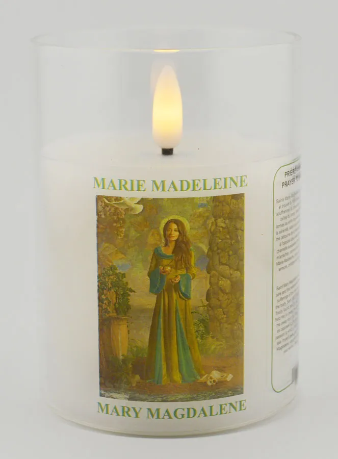 Battery-operated Church Candle - Mary Magdalene (pic 1)