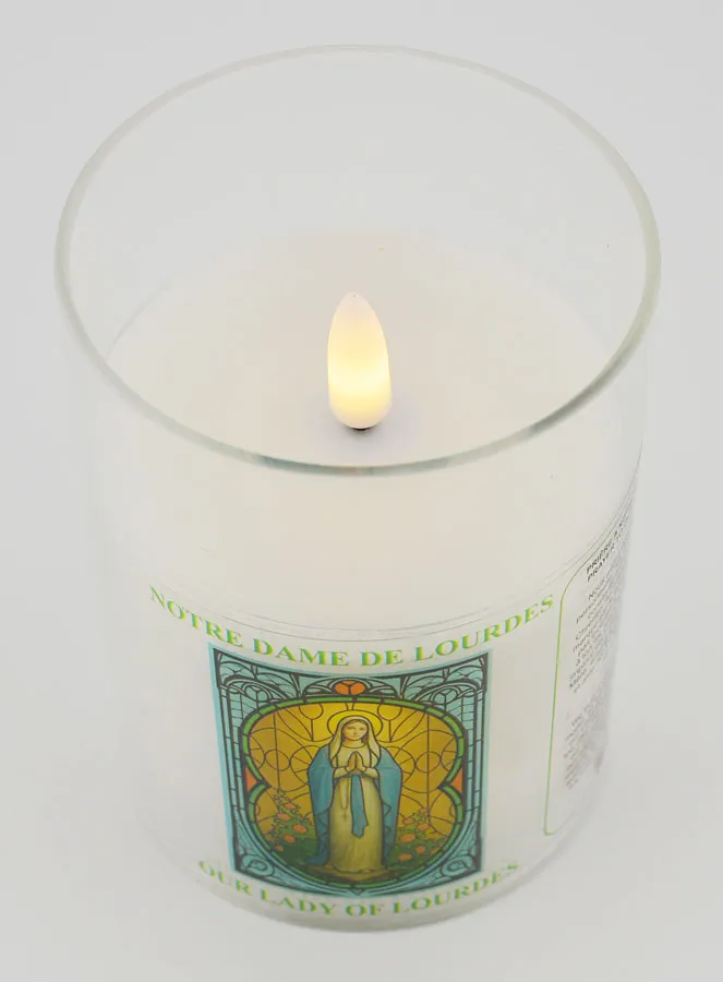 LED Votive Candle - Prayer to Our Lady of Lourdes (pic 2)