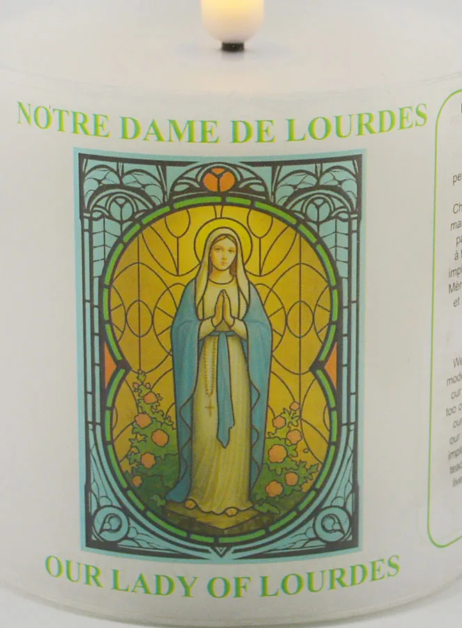 LED Votive Candle - Prayer to Our Lady of Lourdes (pic 3)