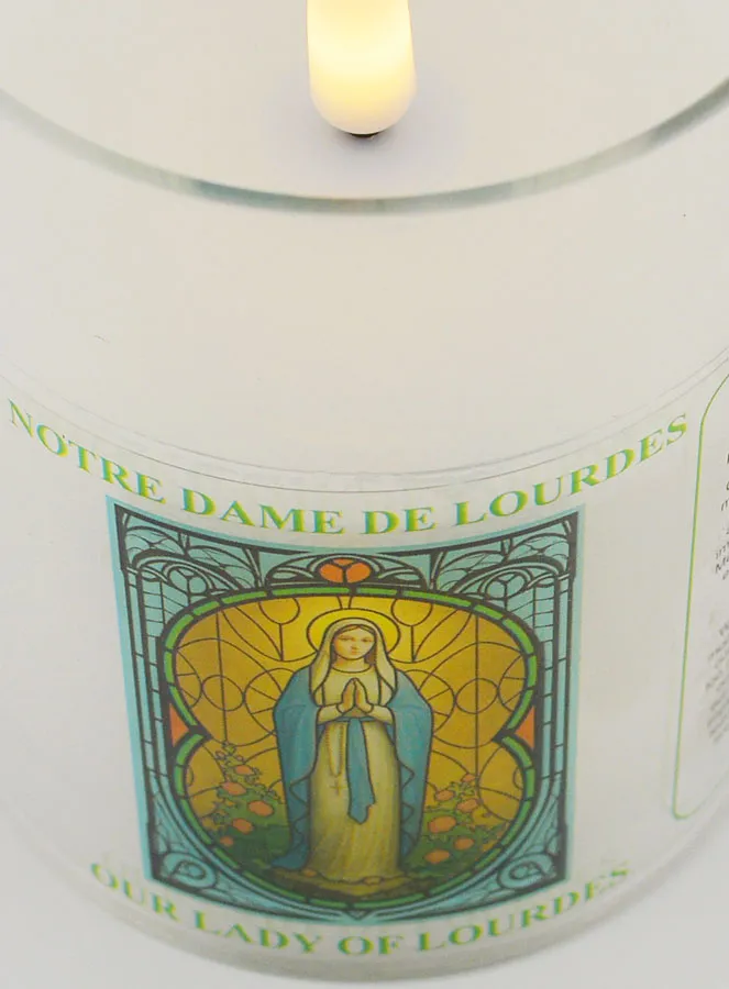 LED Votive Candle - Prayer to Our Lady of Lourdes (pic 4)