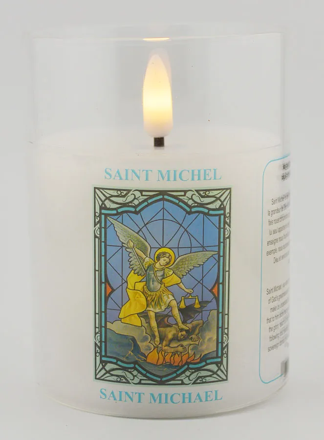 LED Votive Candle - Prayer to Saint Michael (pic 1)