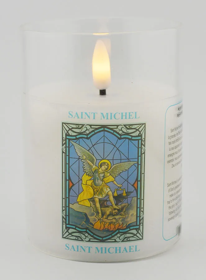 Battery-Operated Church Candle - Saint Michael (pic 1)