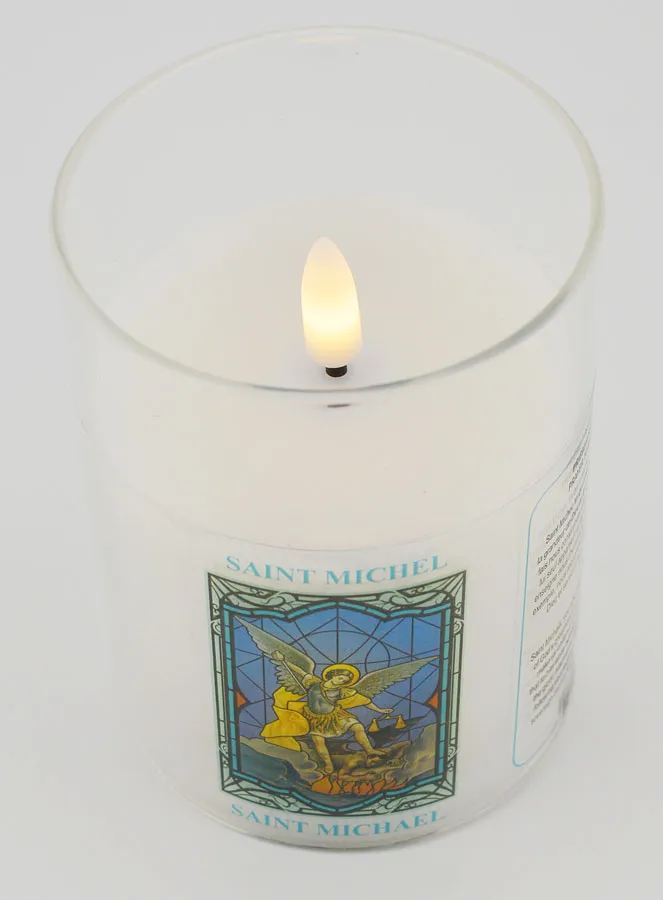 Battery-Operated Church Candle - Saint Michael (pic 2)