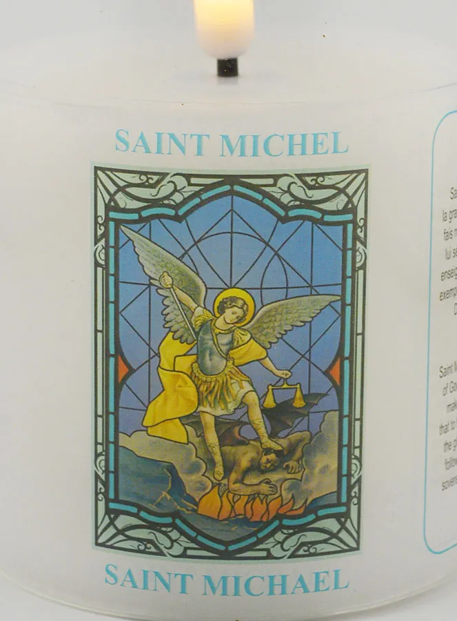 Battery-Operated Church Candle - Saint Michael (pic 3)
