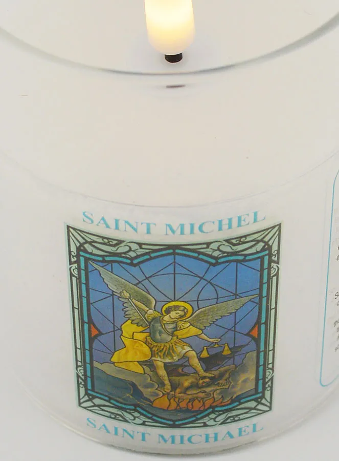 Battery-Operated Church Candle - Saint Michael (pic 4)