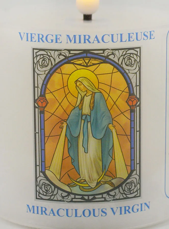 LED Votive Candle - Prayer to the Miraculous Virgin (pic 3)