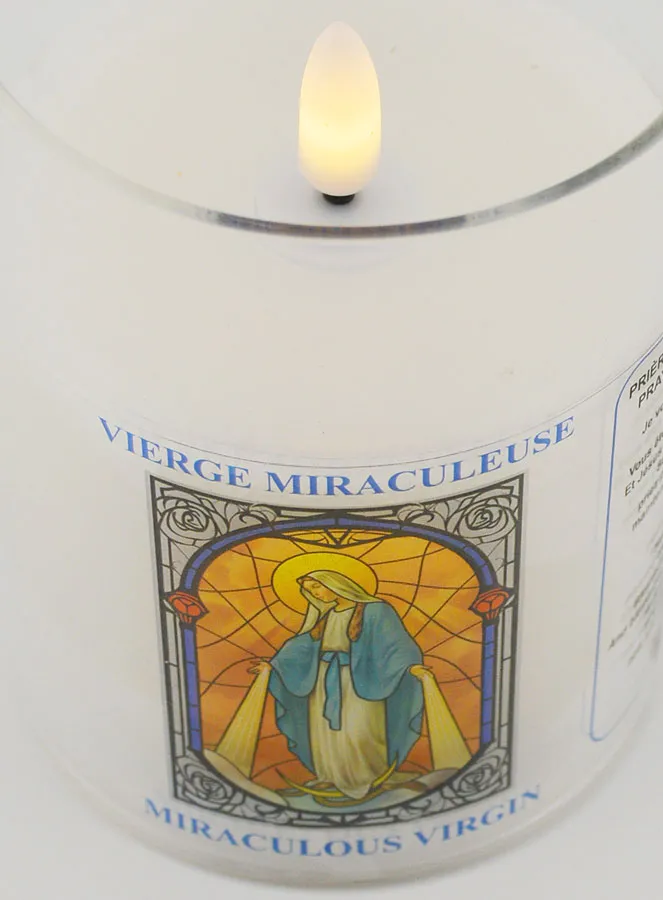 LED Votive Candle - Prayer to the Miraculous Virgin (pic 4)