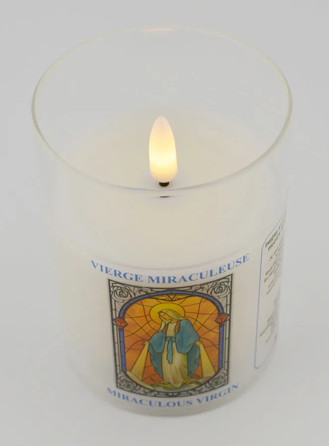 Battery-Operated Church Candle - Miraculous Virgin Mary (pic 2)
