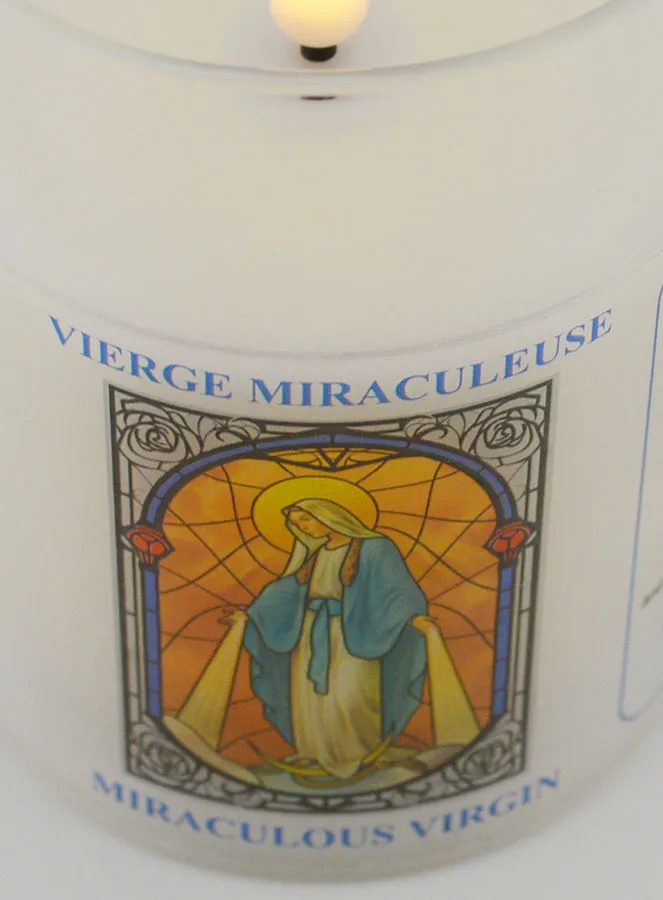 Battery-Operated Church Candle - Miraculous Virgin Mary (pic 4)