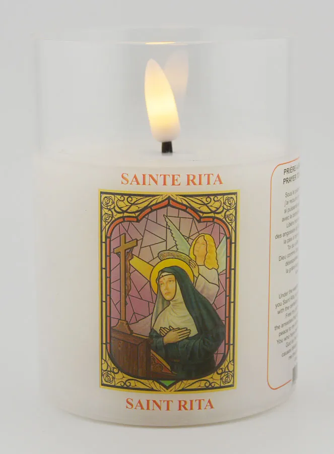 LED Votive Candle - Prayer to Saint Rita (pic 1)