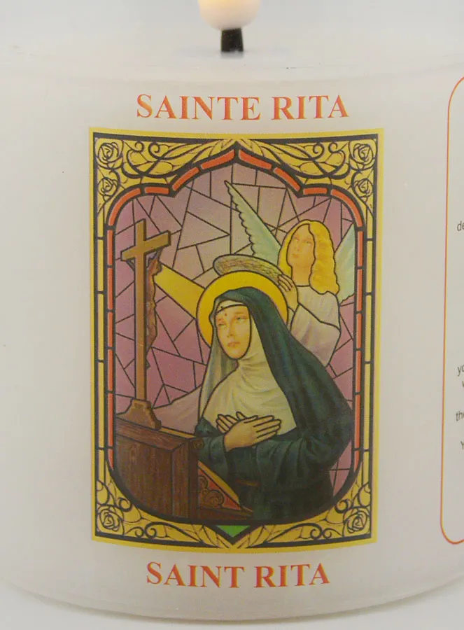 LED Votive Candle - Prayer to Saint Rita (pic 3)