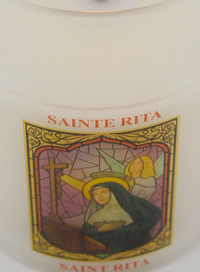 Battery-Operated Church Candle - Saint Rita (pic 4)