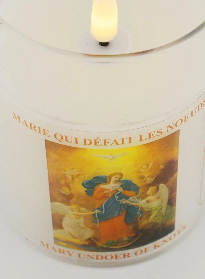 LED Votive Candle - Prayer to Mary Untier of Knots (pic 4)
