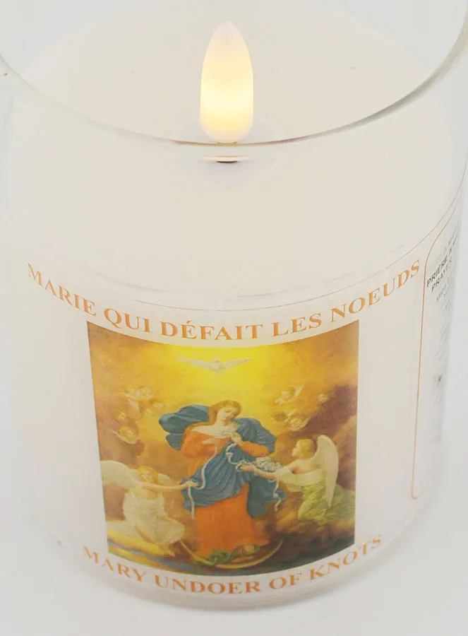 Battery-operated Church Candle - Our Lady Untier of Knots (pic 4)