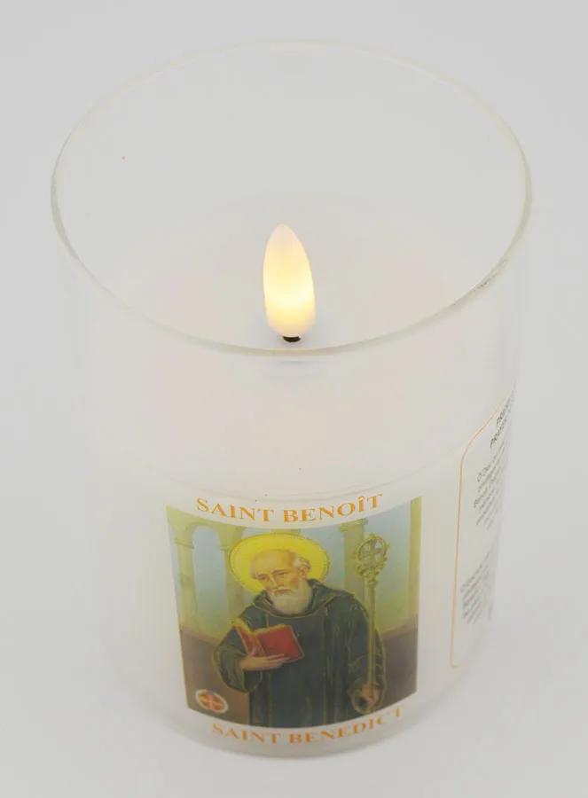 LED Votive Candle - Saint Benedict (pic 2)