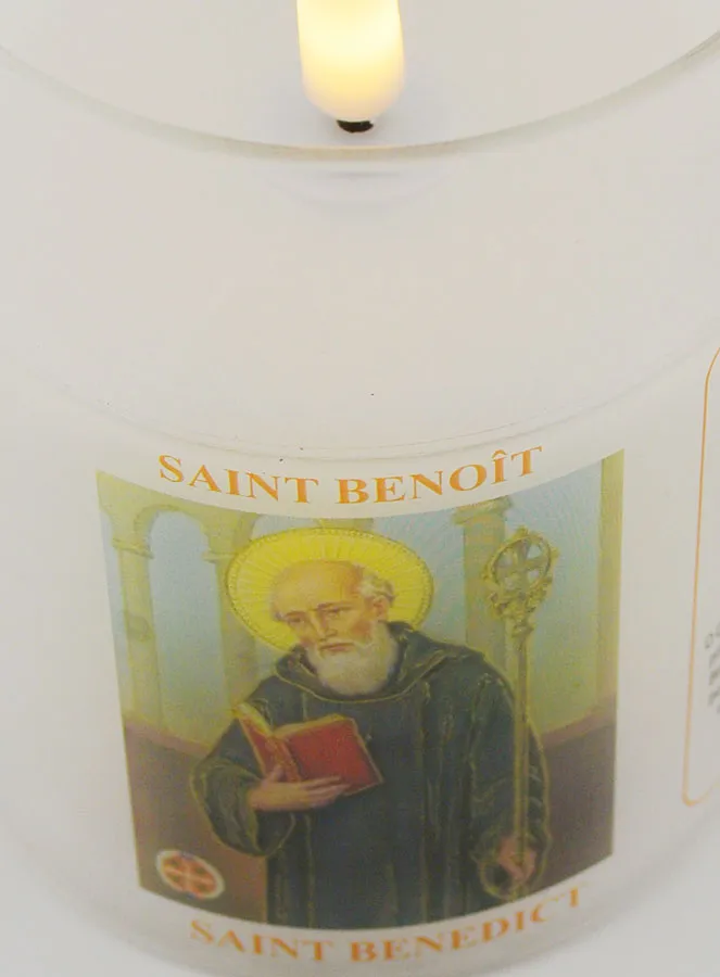 LED Votive Candle - Saint Benedict (pic 4)
