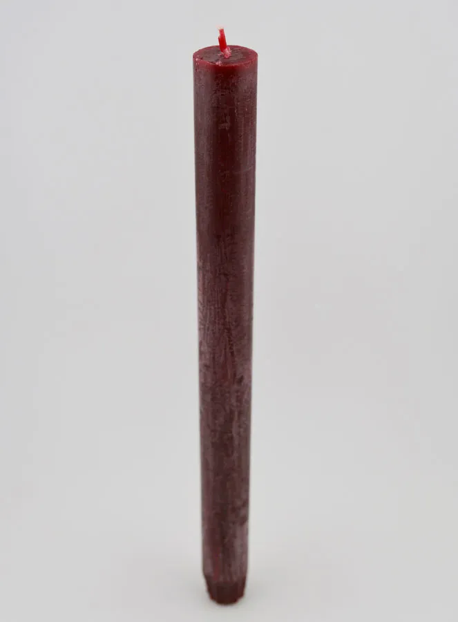 Solid Colour Candle 27cm - Velvet Red (pic 2)