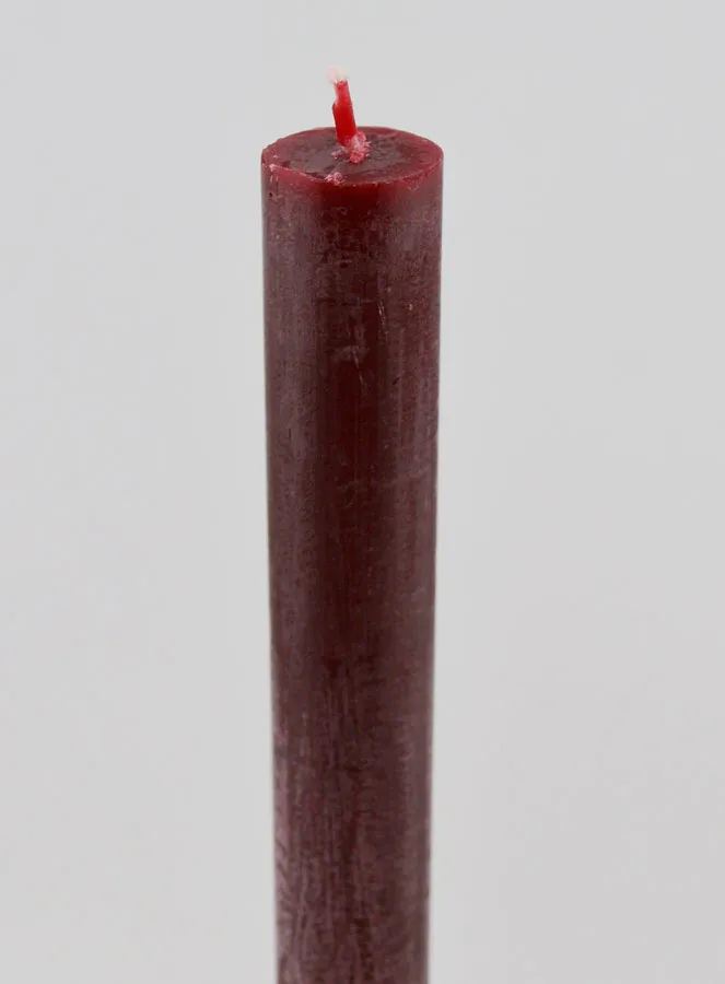 Solid Colour Candle 27cm - Velvet Red (pic 4)