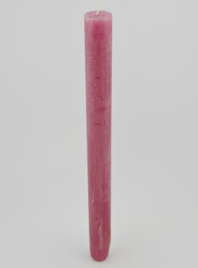 Solid Colour Candle 27cm - Pink Powdered (pic 2)