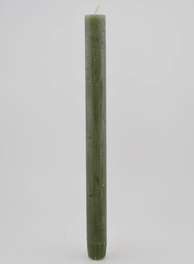 Solid Colour Candle 27cm - Olive Green (pic 1)