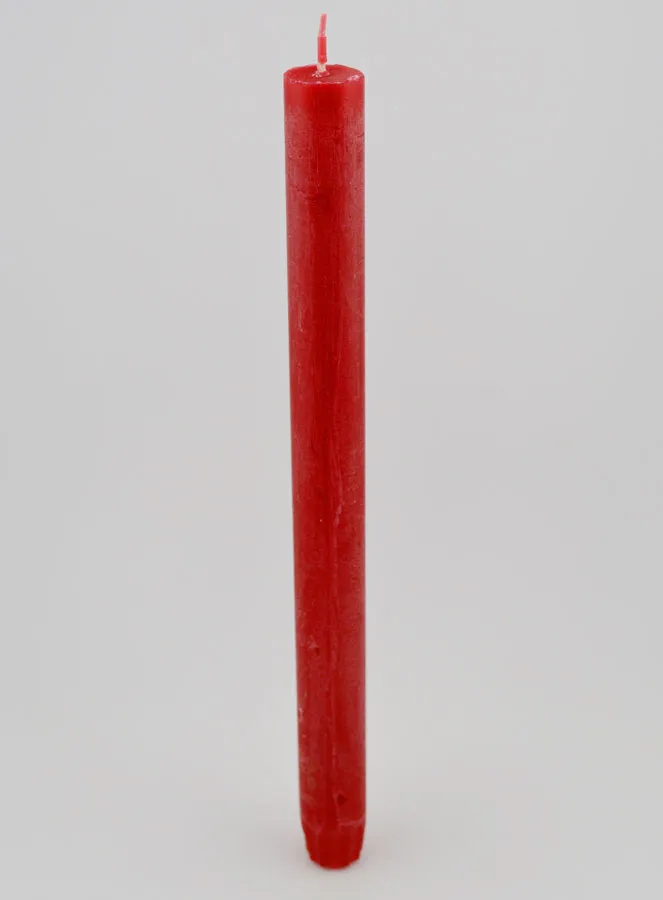 Solid Coloured Candle 27cm - Carmine Red (pic 2)