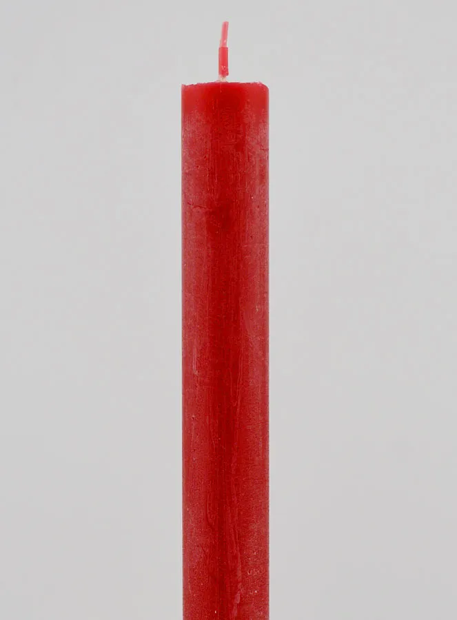 Solid Coloured Candle 27cm - Carmine Red (pic 3)