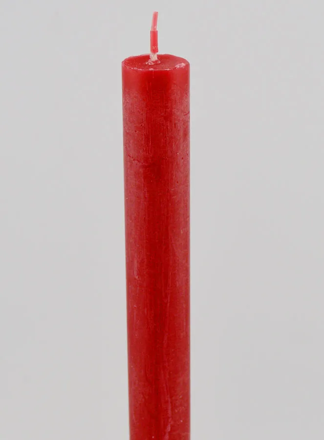 Solid Coloured Candle 27cm - Carmine Red (pic 4)