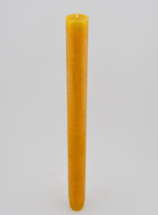 Solid Colour Candle 27cm - Honey Yellow (pic 2)