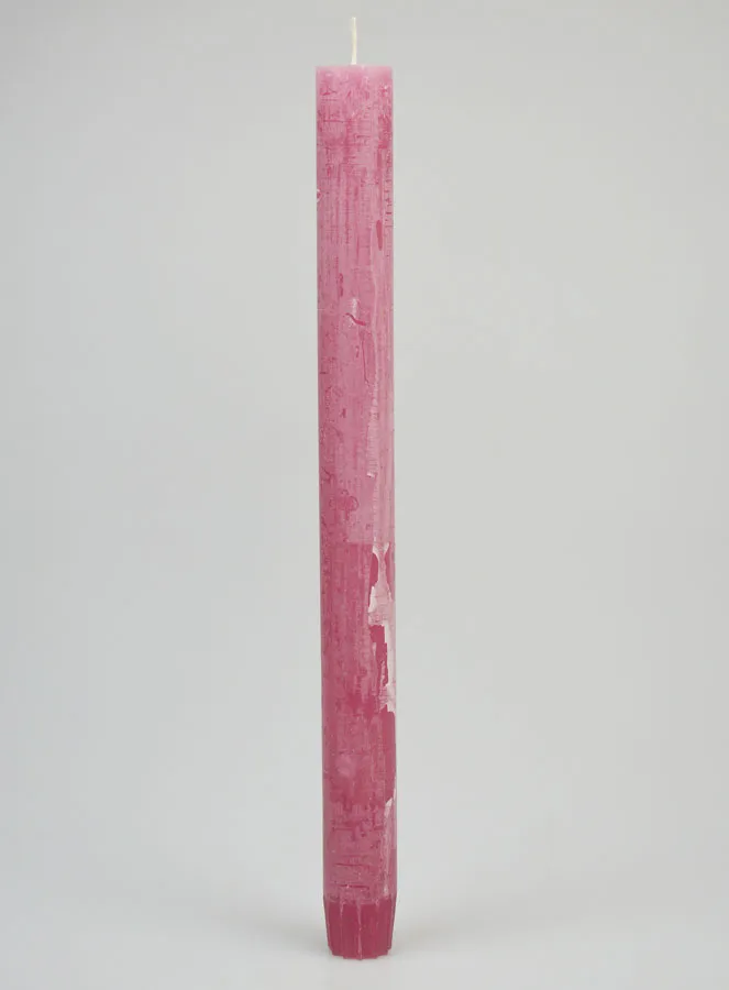 Solid Colour Prayer Candle - Pink Powdered (pic 1)