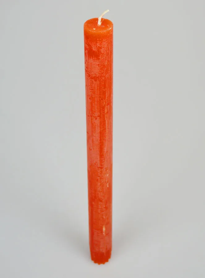 Solid Colour Prayer Candle - Orange (pic 2)
