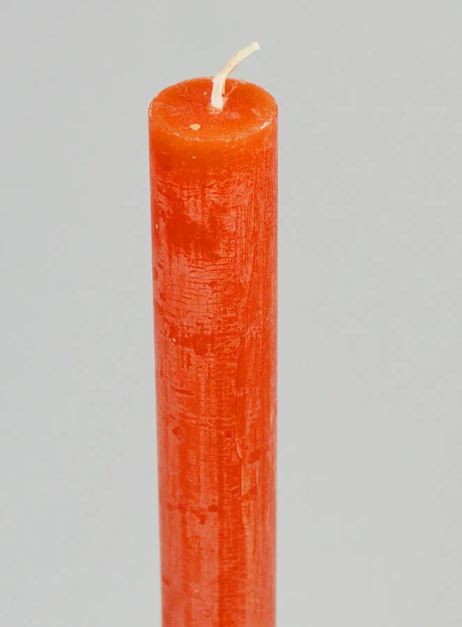 Solid Colour Prayer Candle - Orange (pic 4)