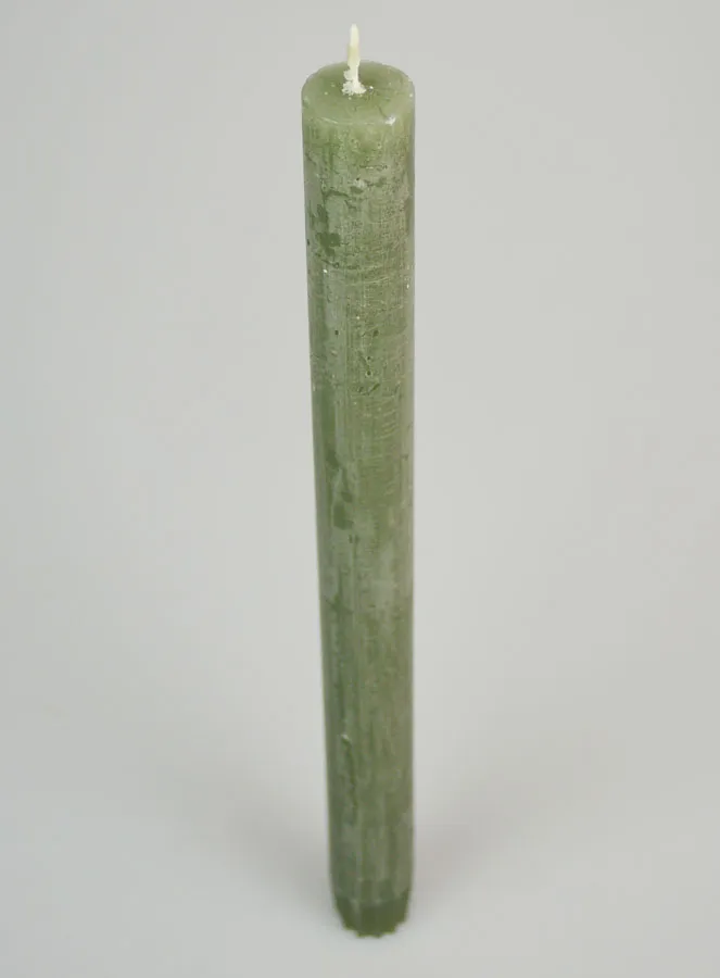 Solid Colour Prayer Candle - Olive Green (pic 2)