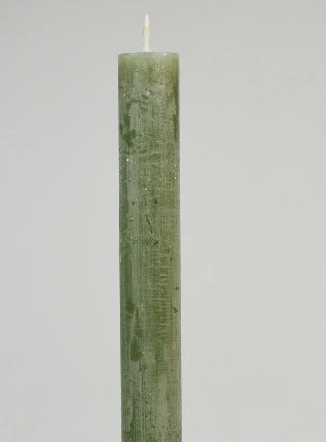 Solid Colour Prayer Candle - Olive Green (pic 3)