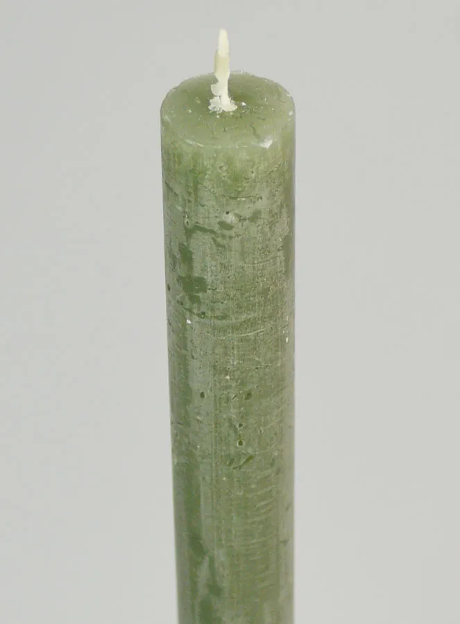 Solid Colour Prayer Candle - Olive Green (pic 4)