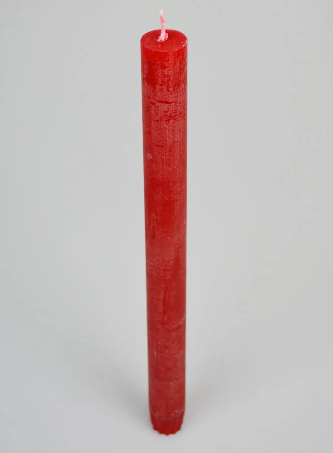 Solid Coloured Prayer Candle - Carmine Red (pic 2)