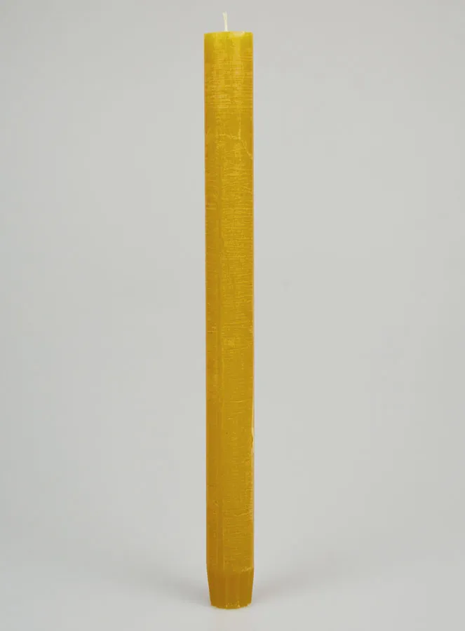 Solid Colour Prayer Candle - Honey Yellow (pic 1)