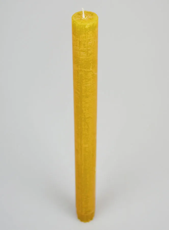 Solid Colour Prayer Candle - Honey Yellow (pic 2)