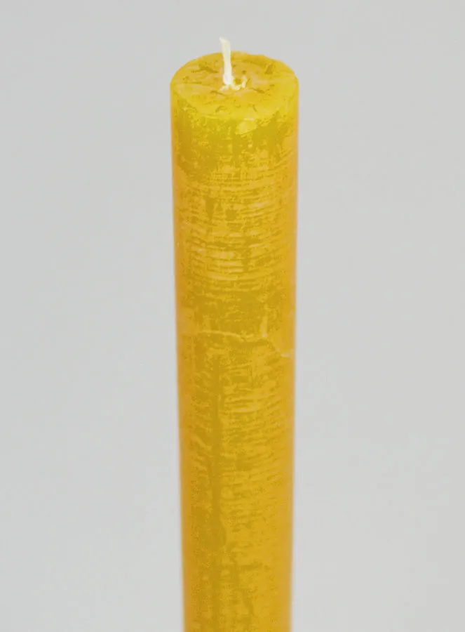 Solid Colour Prayer Candle - Honey Yellow (pic 4)