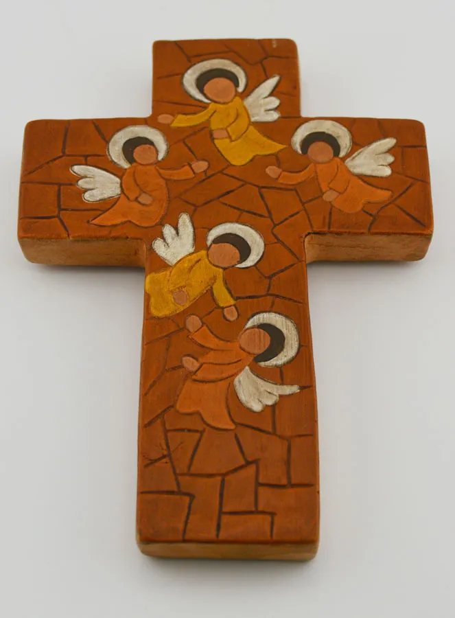 Ceramic Cross Guardian Angels - 15cm (pic 2)