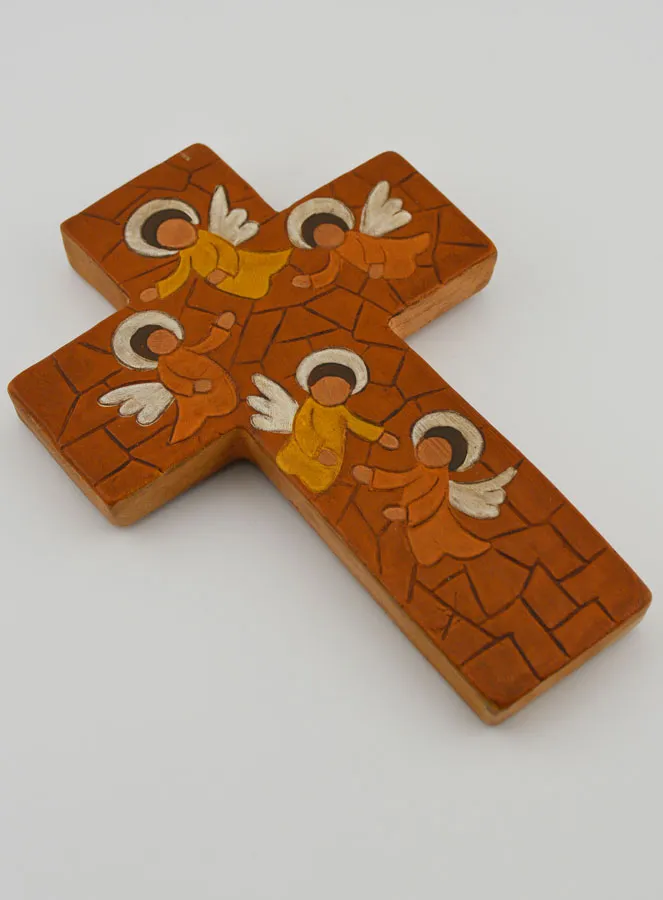 Ceramic Cross Guardian Angels - 15cm (pic 3)