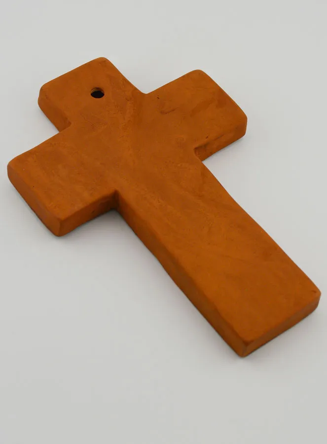 Ceramic Cross Holy Family Brown - 15cm (pic 4)