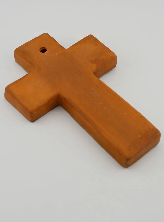 Ceramic Cross Holy Family Blue - 15cm (pic 4)